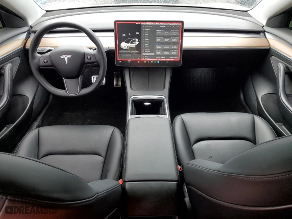 2021 Tesla Model 3 Long Range with VIN 5YJ3E1EB5MF071510, listed as a Copart auction lot 43726205 with 92,362 mi miles and Salvage Title. Bid and sale history available at carsss.com. Image 8.