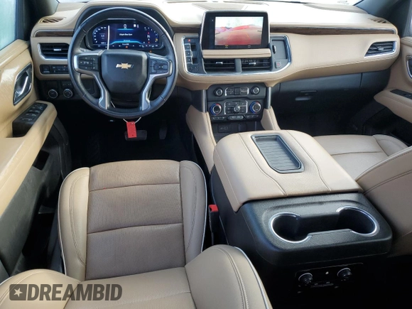 2023 Chevrolet Suburban Premier with VIN 1GNSCFKD8PR174382, listed as a Copart auction lot 55236275 with 43,997 mi miles and Salvage title. Bid and sale history available at DreamBid. Image 8.