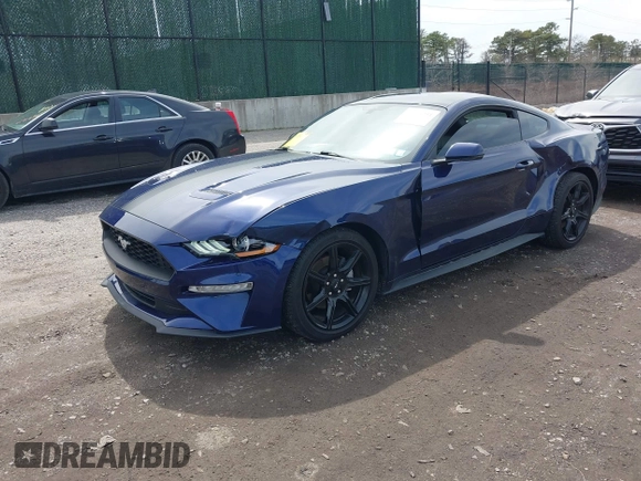 2019 Ford Mustang EcoBoost with VIN 1FA6P8TH8K5198912, listed as a IAAI auction lot 41961751 with 45,999 mi miles and . Bid and sale history available at DreamBid. Image 2.