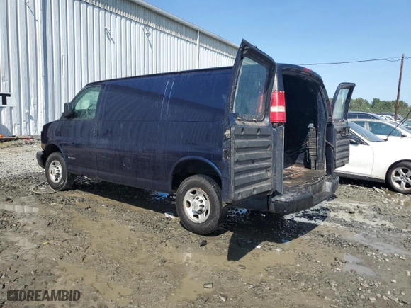 2005 Chevrolet Express Cargo Van with VIN 1GCGG25V951137160, listed as a Copart auction lot 70958064 with 234,034 mi miles and Salvage Title. Bid and sale history available at carsss.com. Image 2.