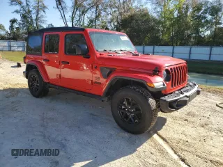2023 Jeep Wrangler Sport with VIN 1C4HJXDG0PW578994, listed as a Copart auction lot 48858185 with 25,866 mi miles and Salvage Title. Bid and sale history available at DreamBid. Image 4.