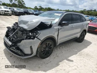 2023 Kia Sorento SX z VIN 5XYRK4LF2PG206496, wystawiony jako Copart lot #55071395 z przebiegiem 77 906 mil mil oraz Szkoda całkowita • Salvage title. Historia ofert i sprzedaży dostępna na DreamBid. Obrazek 1.
