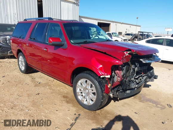 2013 Ford Expedition EL Limited with VIN 1FMJK1K55DEF63885, listed as a IAAI auction lot 41394116 with 118,297 mi miles. Bid and sale history available at carsss.com. Image 1.