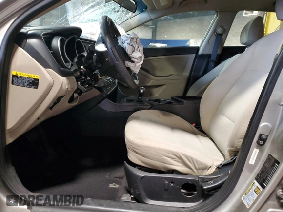 2015 Kia Optima LX with VIN KNAGM4A71F5547177, listed as a Copart auction lot 86856774 with Not Provided miles and Salvage Title. Bid and sale history available at DreamBid. Image 7.