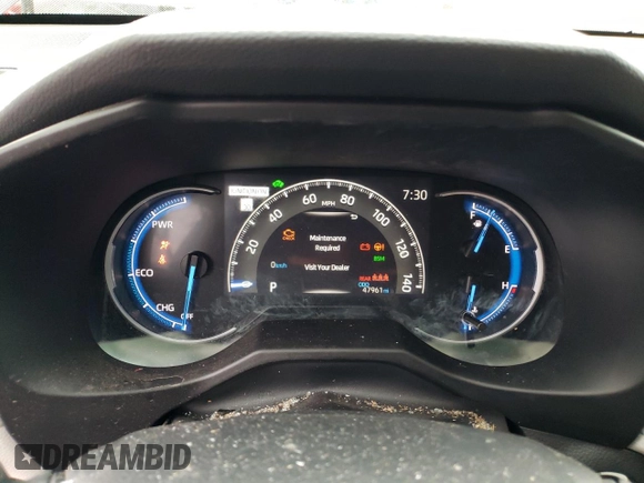 2024 Toyota RAV4 Hybrid XLE Premium with VIN 4T3B6RFV9RU155329, listed as a Copart auction lot 46131295 with 47,961 mi miles and Salvage Title. Bid and sale history available at DreamBid. Image 9.
