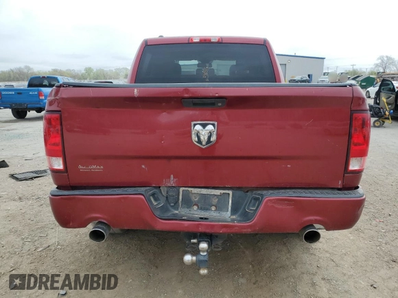 2014 Ram 1500 Express with VIN 1C6RR6KT8ES356643, listed as a Copart auction lot 50943065 with 134,979 mi miles and Salvage Title. Bid and sale history available at carsss.com. Image 6.