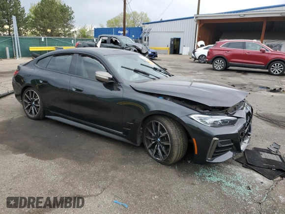 2022 BMW 4 Series M440i xDrive with VIN WBA13AW08NFM18168, listed as a Copart auction lot 55279005 with Not provided miles and Salvage title. Bid and sale history available at DreamBid. Image 4.