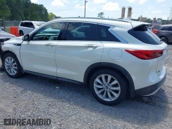 2019 Infiniti QX50 Essential with VIN 3PCAJ5M35KF125258, listed as a IAAI auction lot 42267473 with 53,563 mi miles and . Bid and sale history available at DreamBid. Image 3.