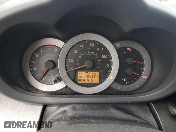 2010 Toyota RAV4 Sport with VIN JTMRK4DV1A5090049, listed as a Copart auction lot 56323645 with 194,381 mi miles and Salvage title. Bid and sale history available at DreamBid. Image 9.