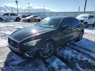 2020 Infiniti Q50 3.0t LUXE with VIN JN1EV7AR0LM250545, listed as a Copart auction lot 45989675 with 88,599 mi miles and Salvage Title. Bid and sale history available at carsss.com. Image 1.