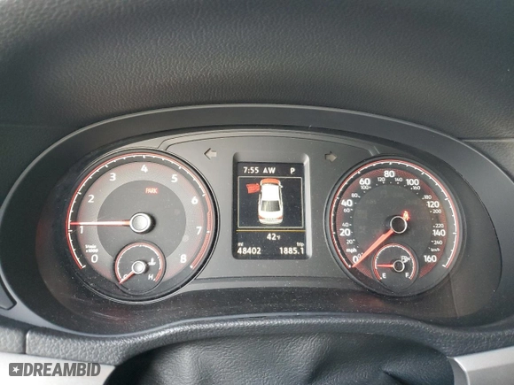 2021 Volkswagen Passat 2.0T SE with VIN 1VWSA7A38MC017248, listed as a Copart auction lot 48702175 with 48,402 mi miles and Salvage Title. Bid and sale history available at carsss.com. Image 9.