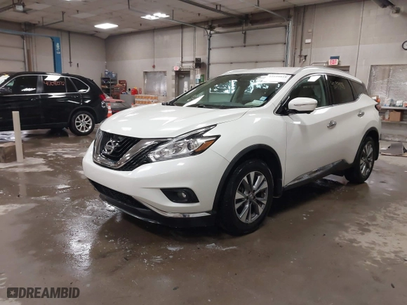 2015 Nissan Murano S with VIN 5N1AZ2MG6FN257877, listed as a IAAI auction lot 41699818 with 76,025 mi miles. Bid and sale history available at carsss.com. Image 2.