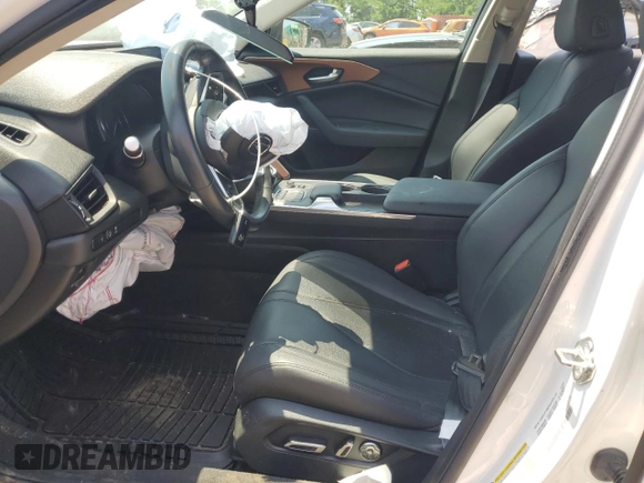 2021 Acura TLX with VIN 19UUB5F35MA003021, listed as a Copart auction lot 62296345 with 46,078 mi miles and Salvage title. Bid and sale history available at DreamBid. Image 7.