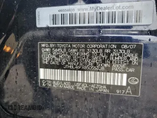 2008 Lexus LS 460 с VIN JTHBL46FX85055328, выставлен на аукционе Copart как лот 59573745 с пробегом 158 931 миль миль и Списание • Salvage title. История ставок и продаж доступна на DreamBid. Изображение 12.