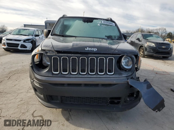 2018 Jeep Renegade Sport with VIN ZACCJAAB6JPG70163, listed as a Copart auction lot 45345065 with 89,540 mi miles and Salvage Title. Bid and sale history available at DreamBid. Image 5.