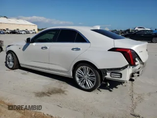 2020 Cadillac CT4 Premium Luxury with VIN 1G6DB5RL9L0154414, listed as a Copart auction lot 80515304 with 17,592 mi miles and Salvage Title. Bid and sale history available at carsss.com. Image 2.
