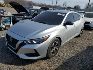 2021 Nissan Sentra SV with VIN 3N1AB8CV1MY237003, listed as a Copart auction lot 48878585 with 77,220 mi miles and Salvage title. Bid and sale history available at DreamBid. Image 1.