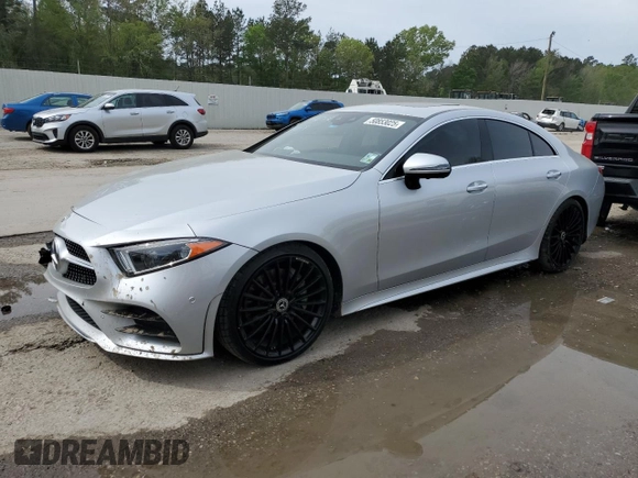 2019 Mercedes-Benz CLS 450 with VIN WDD2J5JB7KA028318, listed as a Copart auction lot 50853025 with 79,964 mi miles and Salvage title. Bid and sale history available at DreamBid. Image 1.