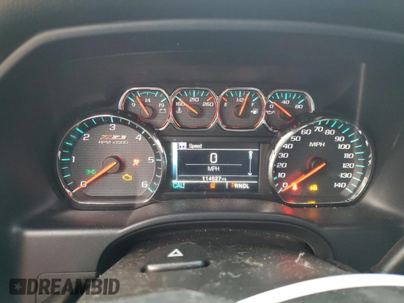 2017 Chevrolet Silverado 1500 LT with VIN 1GCVKREC1HZ225218, listed as a Copart auction lot 48948735 with 114,627 mi miles and Salvage Title. Bid and sale history available at DreamBid. Image 9.