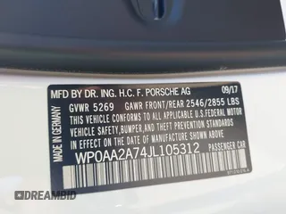 2018 Porsche Panamera с VIN WP0AA2A74JL105312, выставлен на аукционе IAAI как лот 41672584 с пробегом Не указан миль и . История ставок и продаж доступна на DreamBid. Изображение 9.