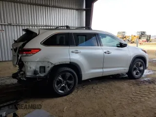 2018 Toyota Highlander Hybrid Limited with VIN 5TDDGRFH7JS041481, listed as a Copart auction lot 41829725 with 142,796 mi miles and Salvage title. Bid and sale history available at DreamBid. Image 3.