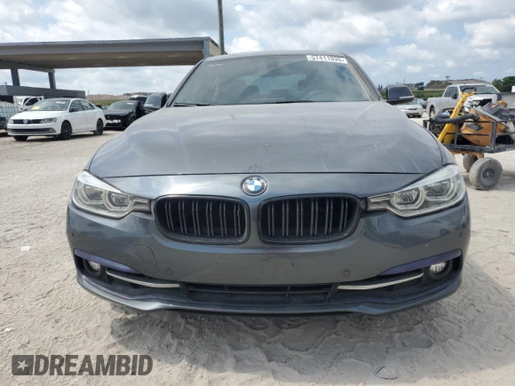 2017 BMW 3 Series 330i xDrive with VIN WBA8D9G56HNU59185, listed as a Copart auction lot 57411935 with 162,865 mi miles and Salvage title. Bid and sale history available at DreamBid. Image 5.