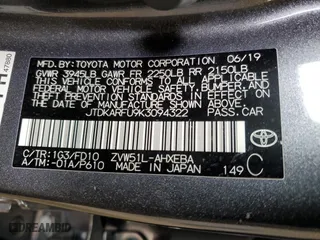 2019 Toyota Prius L Eco with VIN JTDKARFU9K3094322, listed as a Copart auction lot 48895445 with 49,430 mi miles and Salvage Title. Bid and sale history available at carsss.com. Image 14.