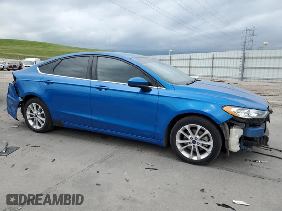 2020 Ford Fusion SE with VIN 3FA6P0LUXLR266057, listed as a Copart auction lot 61154555 with 97,536 mi miles and Non repairable. Bid and sale history available at DreamBid. Image 4.