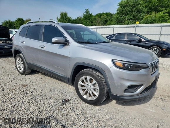 2019 Jeep Cherokee Latitude with VIN 1C4PJLCX2KD485291, listed as a Copart auction lot 60484795 with 76,163 mi miles and Salvage title. Bid and sale history available at DreamBid. Image 4.