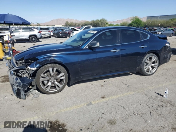 2016 Infiniti Q70 with VIN JN1BY1AP6GM220512, listed as a Copart auction lot 59299085 with 156,087 mi miles and Salvage title. Bid and sale history available at DreamBid. Image 1.