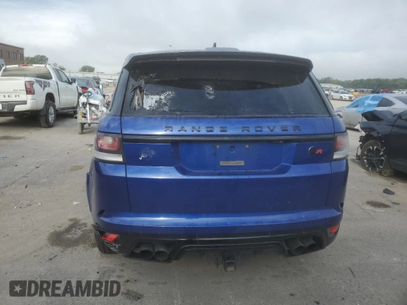 2016 Land Rover Range Rover Sport SVR with VIN SALWZ2EF4GA103637, listed as a Copart auction lot 72768934 with 106,690 mi miles and Salvage title. Bid and sale history available at DreamBid. Image 6.