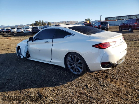 2021 Infiniti Q60 Red Sport 400 with VIN JN1FV7LK3MM530255, listed as a Copart auction lot 82806824 with 27,540 mi miles and Salvage title. Bid and sale history available at DreamBid. Image 2.