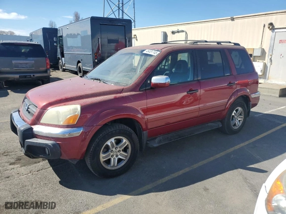 2003 Honda Pilot EX with VIN 2HKYF18793H507012, listed as a Copart auction lot 46451745 with 158,172 mi miles and Salvage Title. Bid and sale history available at carsss.com. Image 1.