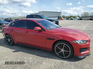 2018 Jaguar XE with VIN SAJAM4FVXJCP41115, listed as a Copart auction lot 55091015 with 46,458 mi miles and Salvage Title. Bid and sale history available at DreamBid. Image 4.