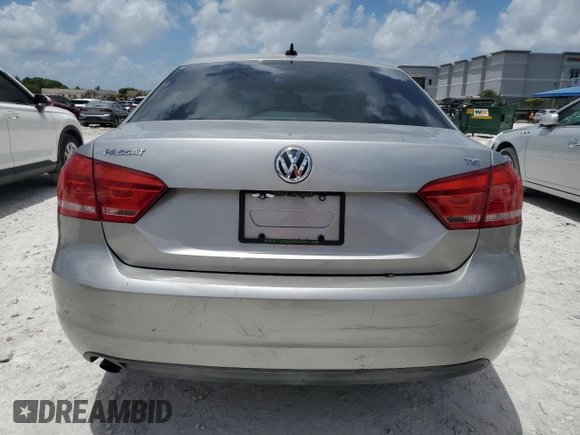2014 Volkswagen Passat Wolfsburg Edition with VIN 1VWAS7A32EC105139, listed as a Copart auction lot 61187895 with 139,191 mi miles and Clean title. Bid and sale history available at DreamBid. Image 6.