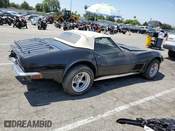 1972 Chevrolet Corvette with VIN 1Z67K2S526847, listed as a Copart auction lot 56734643 with 16,981 mi miles and Salvage title. Bid and sale history available at DreamBid. Image 3.