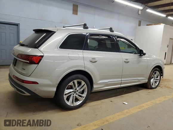 2021 Audi Q7 Premium Plus with VIN WA1LJAF72MD038939, listed as a Copart auction lot 85394184 with 61,947 mi miles and Salvage title. Bid and sale history available at DreamBid. Image 3.