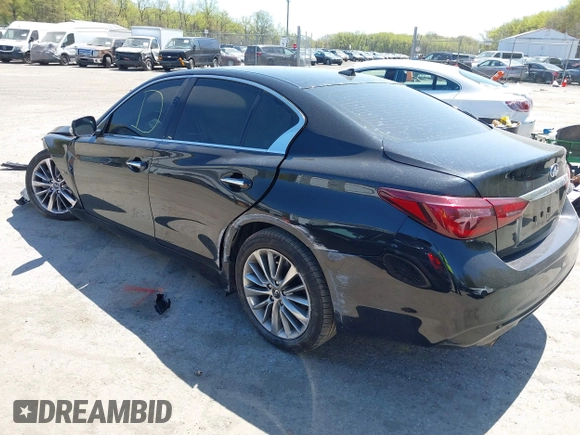 2018 Infiniti Q50 3.0t LUXE with VIN JN1EV7AP8JM357872, listed as a IAAI auction lot 42059854 with 111,640 mi miles. Bid and sale history available at carsss.com. Image 3.