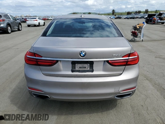 2018 BMW 7 Series 740i with VIN WBA7E2C59JG741689, listed as a Copart auction lot 50948855 with 96,337 mi miles and Salvage Title. Bid and sale history available at carsss.com. Image 6.