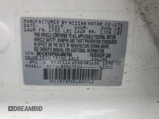 2019 Nissan Versa SV z VIN 3N1CN7APXKL880765, wystawiony jako Copart lot #57474965 z przebiegiem 27 736 mil mil oraz Szkoda całkowita • Salvage title. Historia ofert i sprzedaży dostępna na DreamBid. Obrazek 12.