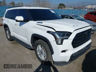 2023 Toyota Sequoia SR5 with VIN 7SVAAABA1PX004224, listed as a IAAI auction lot 41653564 with 55,132 mi miles. Bid and sale history available at carsss.com. Image 1.
