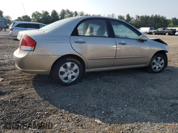 2008 Kia Spectra EX with VIN KNAFE122485569381, listed as a Copart auction lot 66907474 with Not Provided miles and Salvage Title. Bid and sale history available at carsss.com. Image 3.