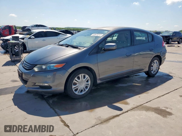 2010 Honda Insight LX with VIN JHMZE2H56AS042097, listed as a Copart auction lot 53972215 with 107,182 mi miles and Salvage Title. Bid and sale history available at DreamBid. Image 1.