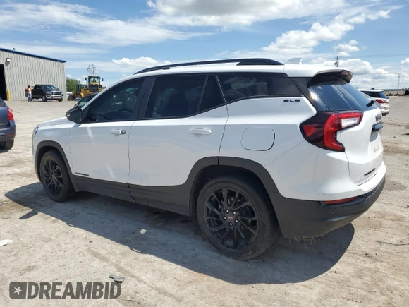 2023 GMC Terrain SLE with VIN 3GKALMEG7PL247543, listed as a Copart auction lot 55238535 with Not provided miles and Salvage title. Bid and sale history available at DreamBid. Image 2.