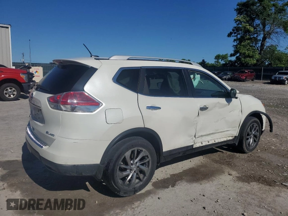2015 Nissan Rogue SL z VIN 5N1AT2MV9FC795341, wystawiony jako Copart lot #57528965 z przebiegiem 108 303 mil mil oraz Szkoda całkowita • Salvage title. Historia ofert i sprzedaży dostępna na DreamBid. Obrazek 3.