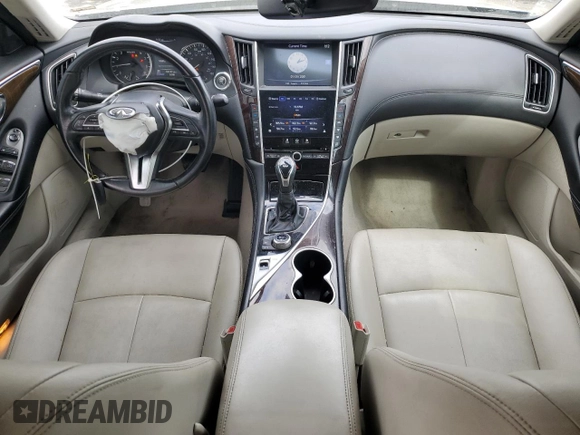 2019 Infiniti Q50 Luxe z VIN JN1EV7AP6KM513800, wystawiony jako Copart lot #51117555 z przebiegiem 92 337 mil mil oraz Szkody całkowita. Historia ofert i sprzedaży dostępna na DreamBid. Obrazek 8.