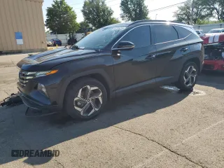 2022 Hyundai Tucson Limited with VIN 5NMJECAE4NH157166, listed as a Copart auction lot 61355255 with 28,655 mi miles and Salvage title. Bid and sale history available at DreamBid. Image 1.