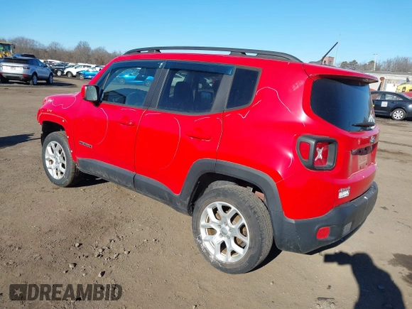 2017 Jeep Renegade Latitude with VIN ZACCJBBB2HPF91832, listed as a IAAI auction lot 41432771 with 32,601 mi miles. Bid and sale history available at carsss.com. Image 3.