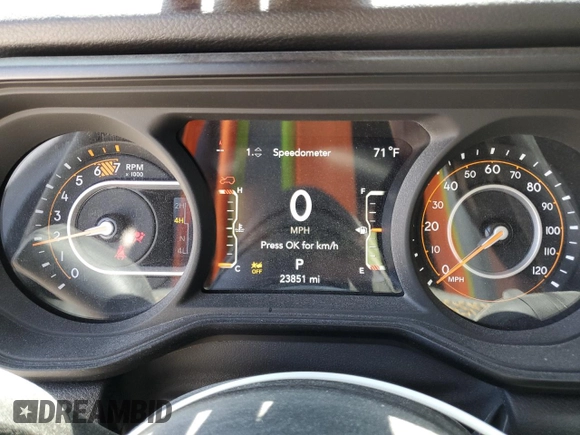 2024 Jeep Wrangler Sport S with VIN 1C4PJXDN4RW102311, listed as a Copart auction lot 56407235 with 23,851 mi miles and Salvage title. Bid and sale history available at DreamBid. Image 9.