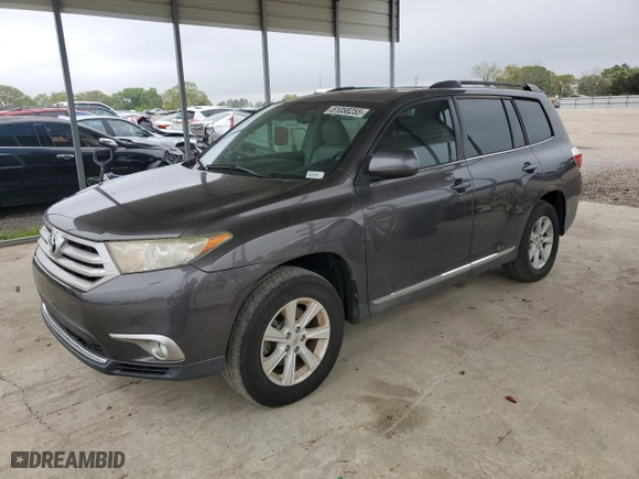 2013 Toyota Highlander with VIN 5TDZK3EH4DS106486, listed as a Copart auction lot 51058255 with 127,510 mi miles and Salvage Title. Bid and sale history available at carsss.com. Image 1.